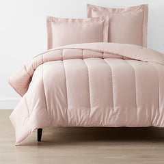 Classic Smooth Sateen Solid Comforter - Blush, Full/Queen