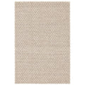 Honeycomb Handwoven Wool Rug -  Natural, 5' x 8'
