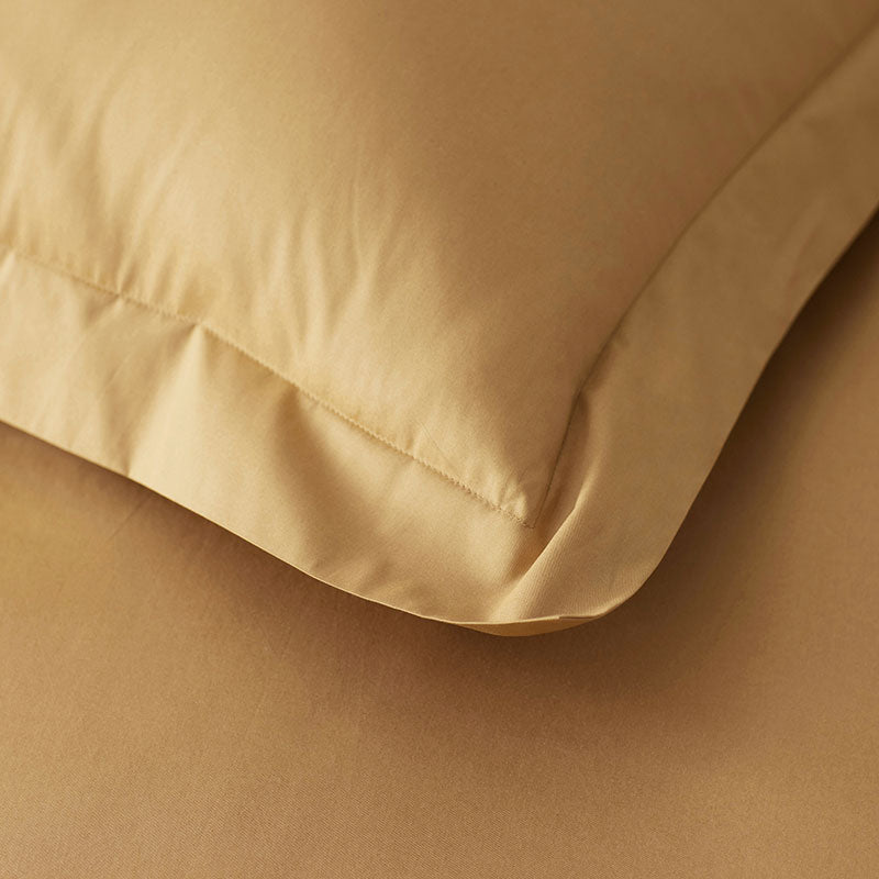 Classic Cool Cotton Percale Flat Bed Sheet - Amber, King/Cal King