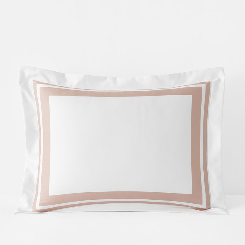 Double Border Premium Smooth Supima® Cotton Wrinkle-Free Sateen Sham - Rose, Standard