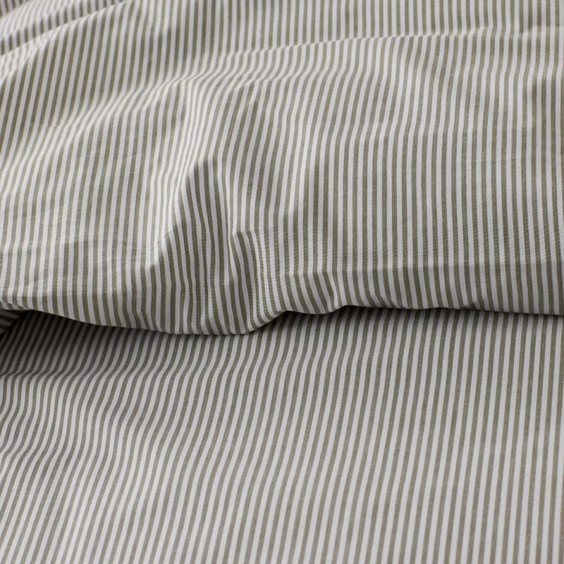 Classic Stripes and Plaids Cool Yarn-Dyed Cotton Percale Bed Sheet Set - Stripe Green, King