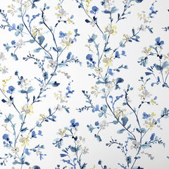 Emily Removable Wallpaper - White/Blue, Swatch