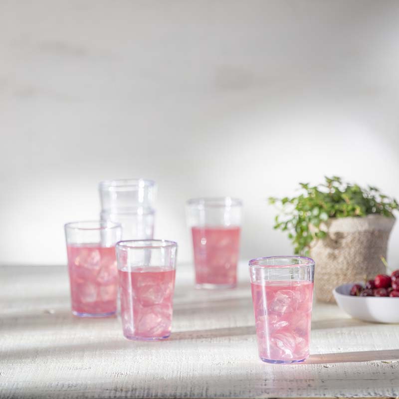 Veranda Outdoor Drinkware, Set of 6 - Clear, Highball