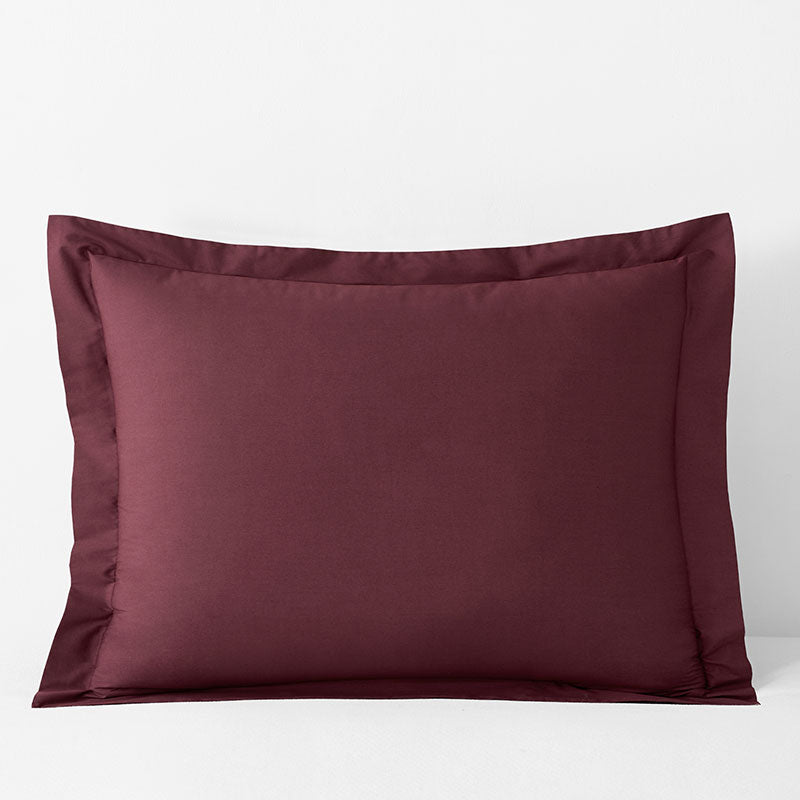 Classic Cool Cotton Percale Sham - Plum, Standard