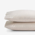 Classic Stripes and Plaids Cool Yarn-Dyed Cotton Percale Pillowcase Set - Stripe Tan, King