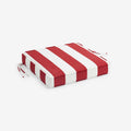 Replacement Boxed Edge Chair Cushion - Cabana Jockey Red, 16 in. x 15 in.