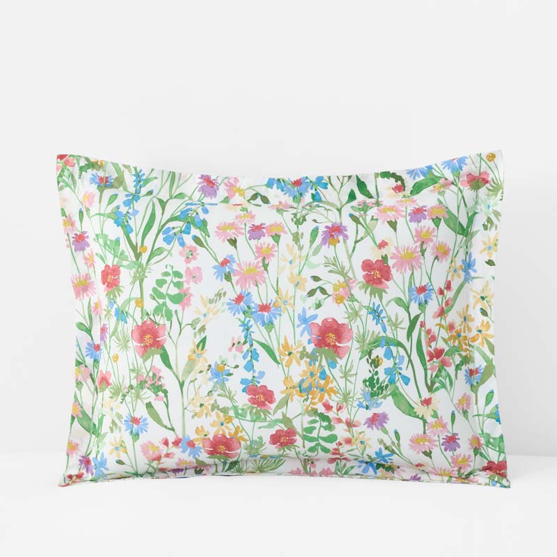 Garden Symphony Classic Cool Cotton Percale Sham - Multi, King