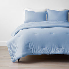 T-Shirt Soft Jersey Knit Comforter Set - Cloud Blue, Twin/Twin XL