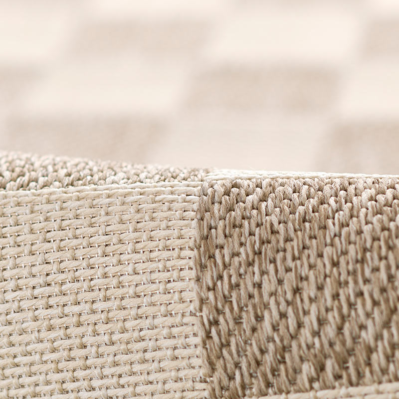 Checkered Outdoor Rug -  Gray, 8' Runner