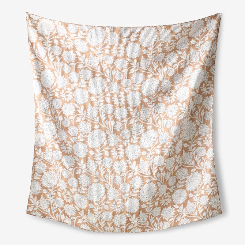 Feliciana Chrysanthemum Reversible Quilt - Clay, Twin/Twin XL