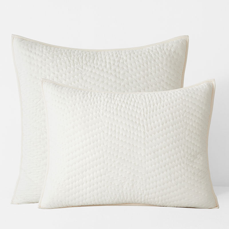 Voile Sham - Ivory, Euro