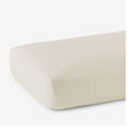 Premium Breathable Washed Linen Solid Fitted Bed Sheet - Parchment, Queen