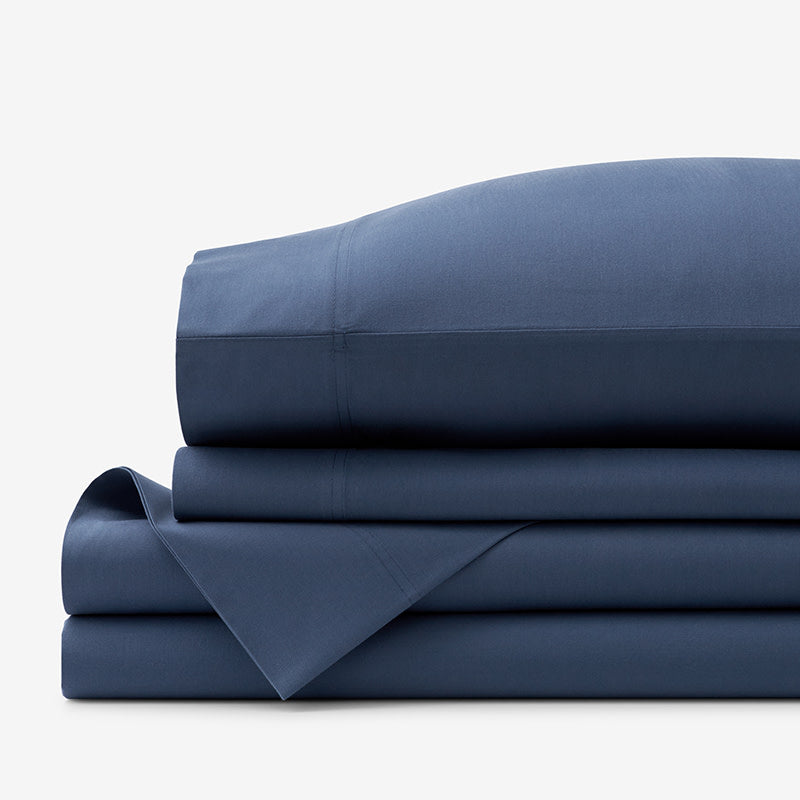 Brushed Cotton Sheet Set - Blue, Twin
