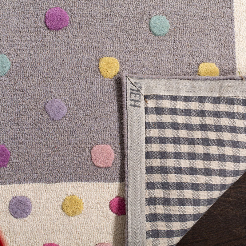 Dotted Stripe Hand Tufted Wool Rug - Gray Multi, 4' x 6'