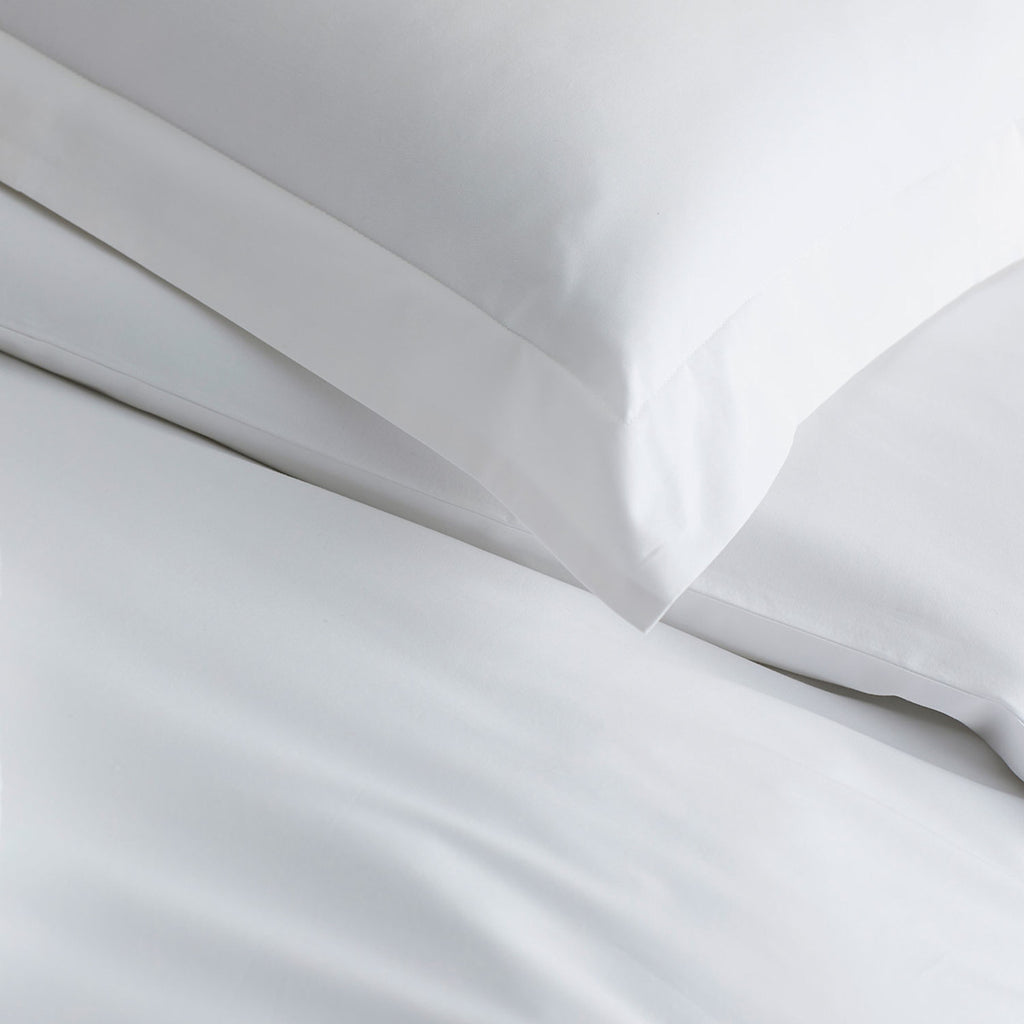 Premium Cool Organic Cotton Percale Duvet Cover - White, King/Cal King