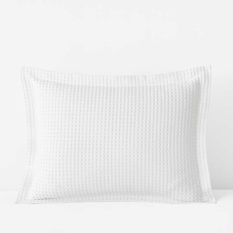 Waffle Sham - White, King