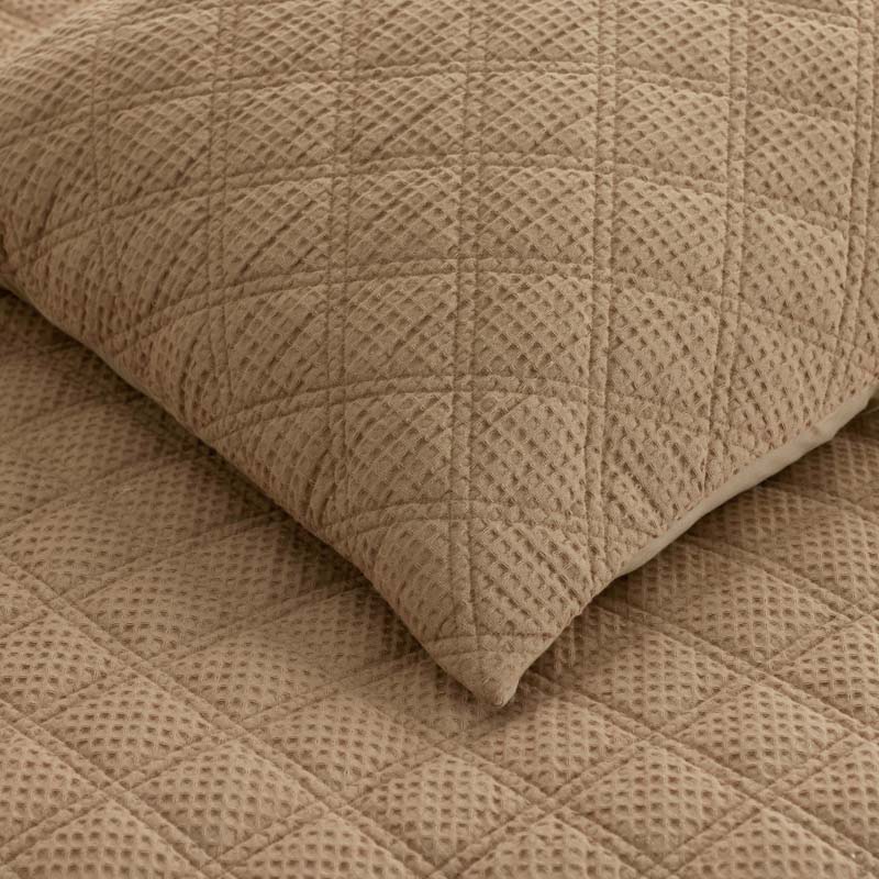 Waffle Quilt - Wheat, Twin/Twin XL