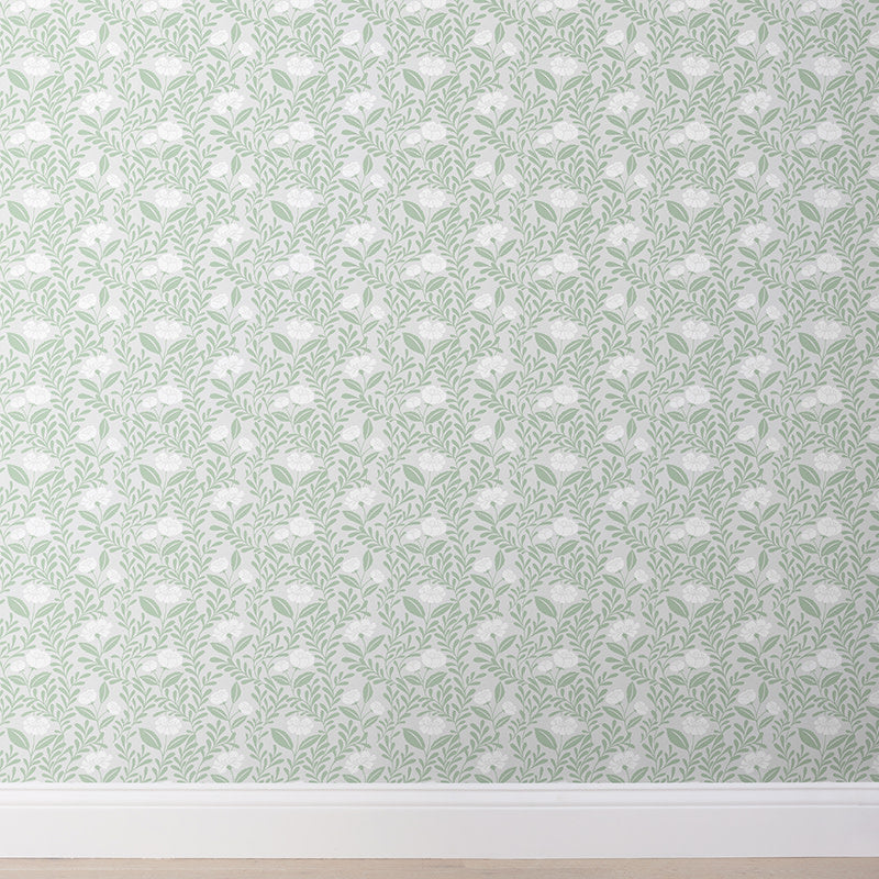 Ava Removable Wallpaper - Vine Willow Green, Panel