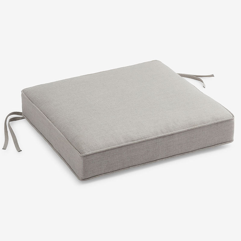 Replacement Boxed Edge Chair Cushion - Silver, 21 in. x 19 in.