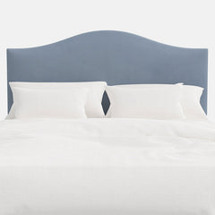 Saddle Velvet Headboard - Ocean, Full