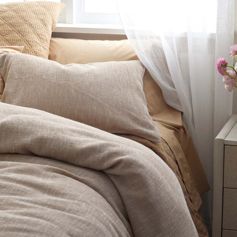 Mini Waffle Duvet Cover - Wheat, King/Cal. King