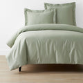 Classic Smooth Sateen Solid Duvet Cover - Light Sage, Full/Queen