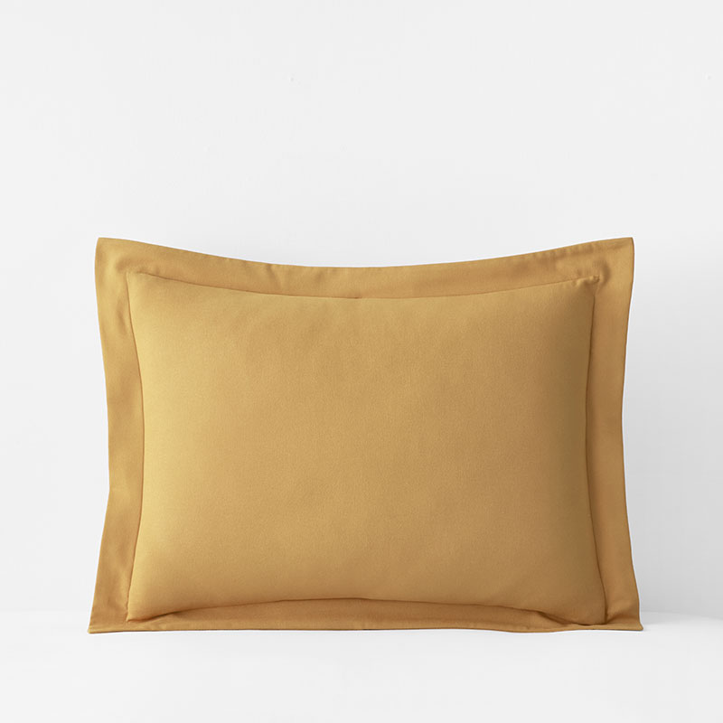 Classic Ultra-Cozy Cotton Velvet Flannel Sham - Amber, Standard