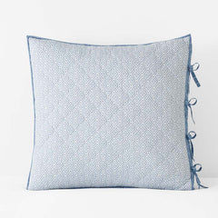 Tira Geo Reversible Quilted Sham - Blue, Euro