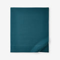Classic Ultra-Cozy Cotton Velvet Flannel Flat Bed Sheet - Teal, Queen