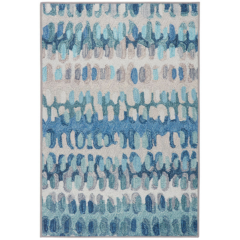 Paint Chip Washable Rug - Blue, 2' x 3'