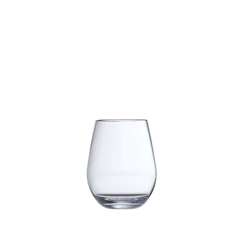 Outdoor Stemless Wine Glasses, Set of 6 - Clear