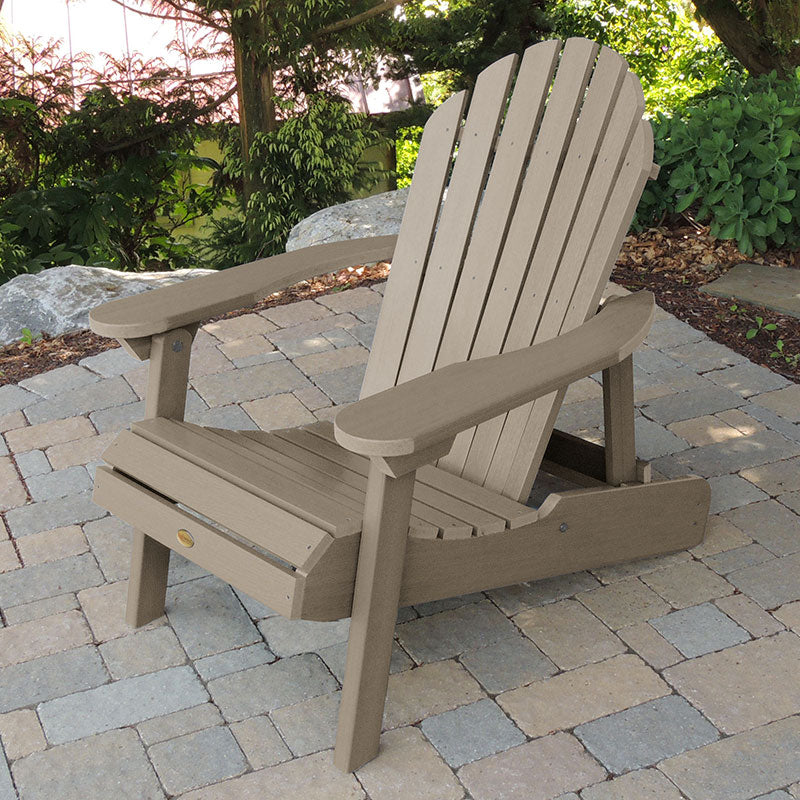 Folding and Reclining Adirondack Chair - Brown