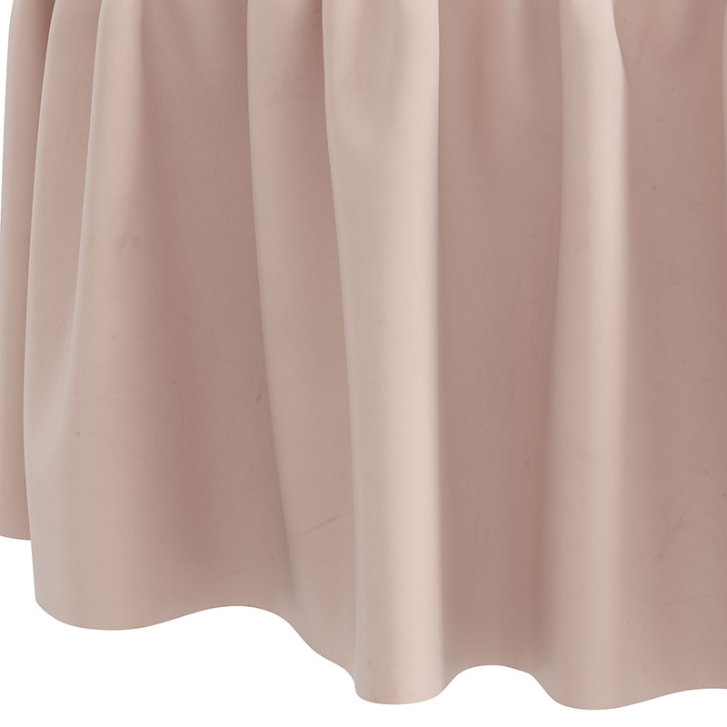 Velvet Ruffle Ottoman - Blush
