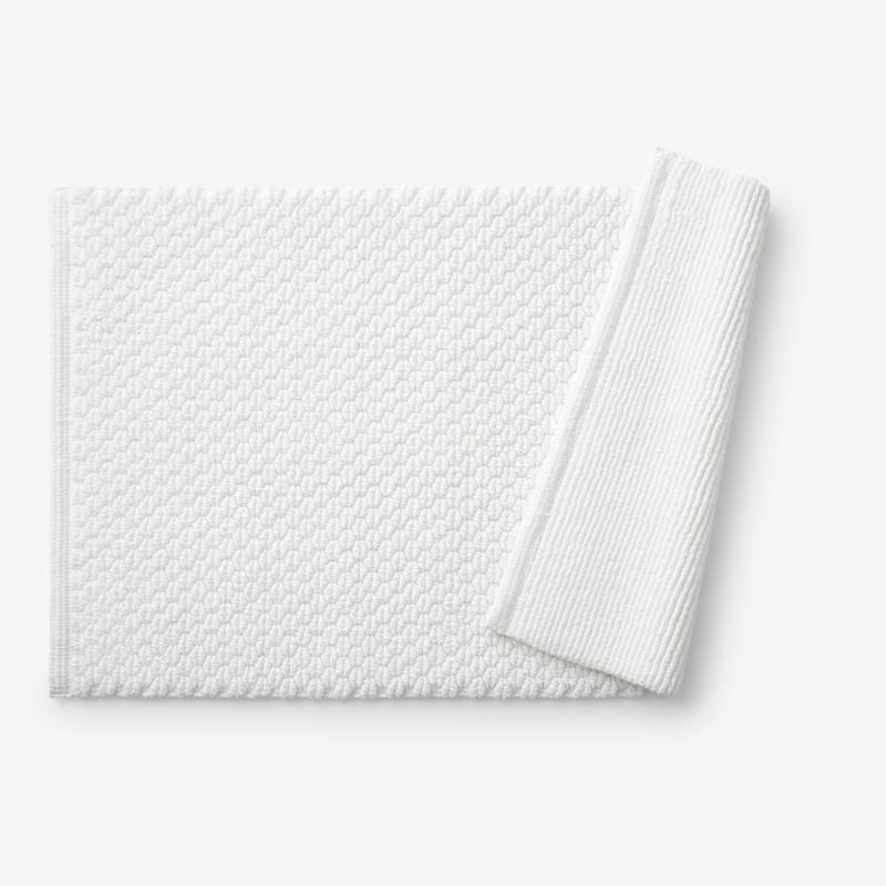 Textured Handwoven Cotton Bath Rug - Diamond, 21 in. x 34 in.
