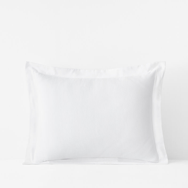 Premium Ultra-Cozy Cotton Velvet Flannel Sham - White, Standard