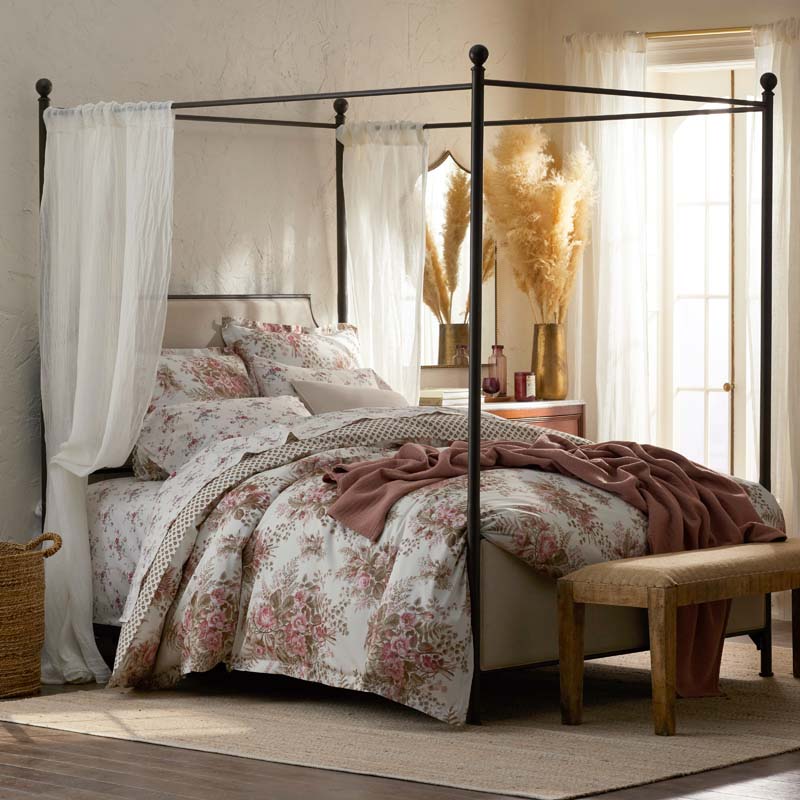 Antara Reversible Premium Smooth Sateen Sham - Blush, Euro