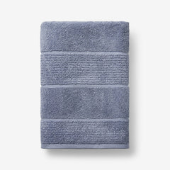 Textured Stripe Bath Towel - Blue Mist
