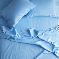 Classic Cool Organic Cotton Percale Solid Sham - Ocean Blue, Standard