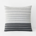 T-Shirt Soft Jersey Knit Stripe Yarn-Dyed Sham - Gray Multi, Euro