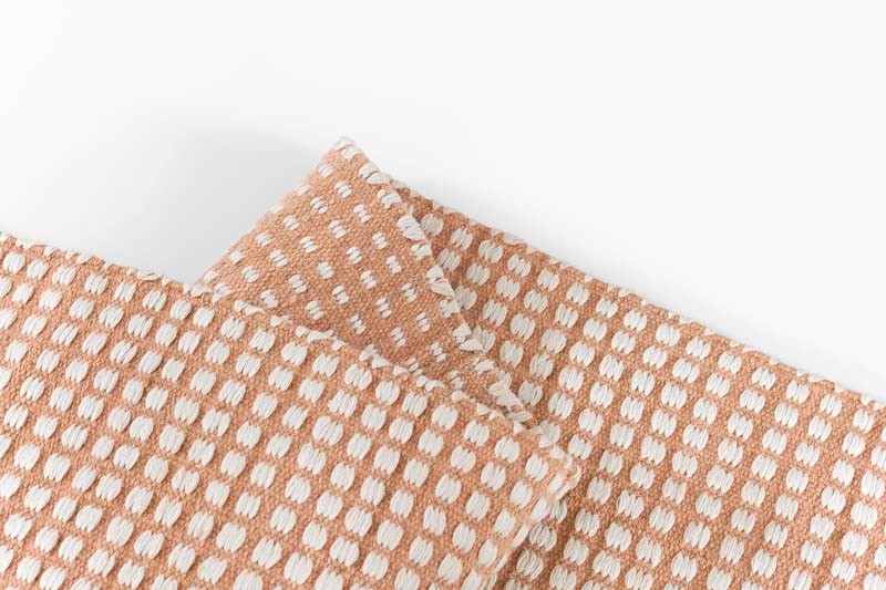 Handwoven Mini Checkered Performance Rug - Pink, 2' 3" x 8' Runner