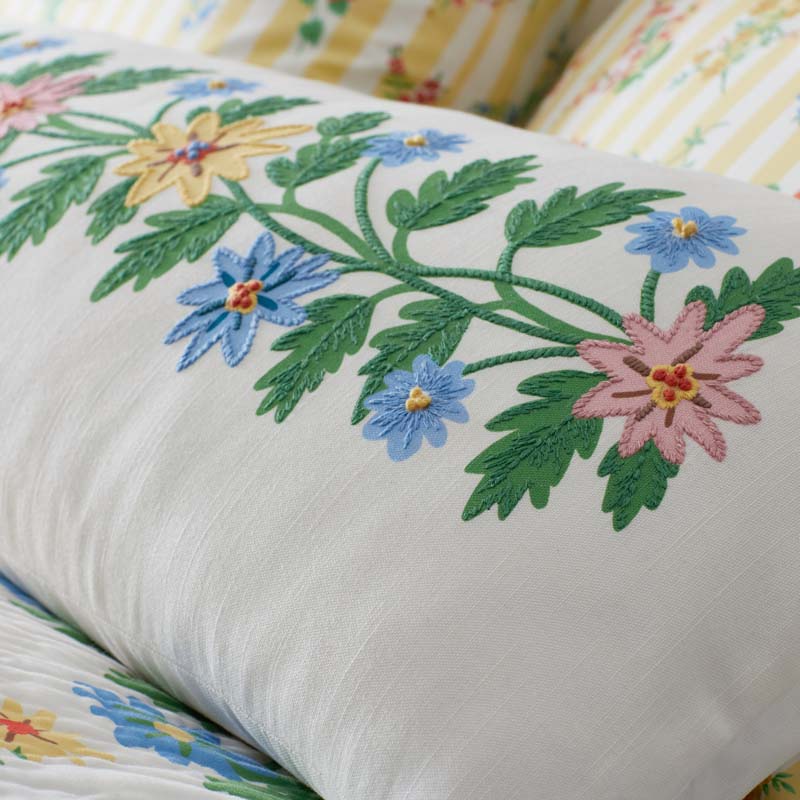 Helena Decorative Lumbar Pillow Cover - Ivory