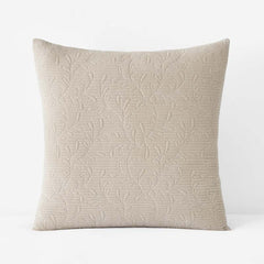 Tinsley Leaf Quilted Sham - Beige Tan, Euro
