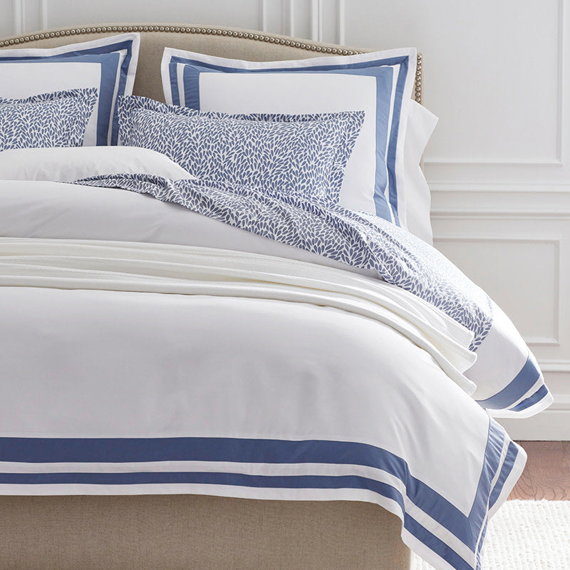 Double Border Classic Smooth Wrinkle-Free Sateen Sham - Infinity Blue, Standard