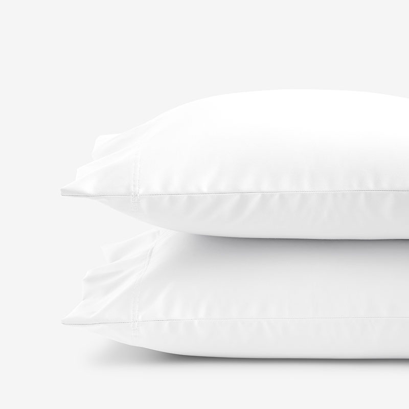Premium Smooth Supima® Cotton Wrinkle-Free Sateen Pillowcase Set - White, Standard