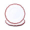Maison Melamine Salad Plates, Set of 4 - White/Red