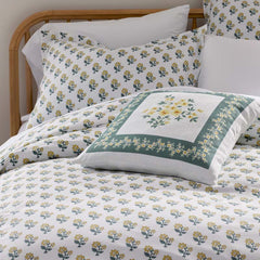Suhana  Garment Washed Cotton Percale Pillowcase Set - Yellow, Standard