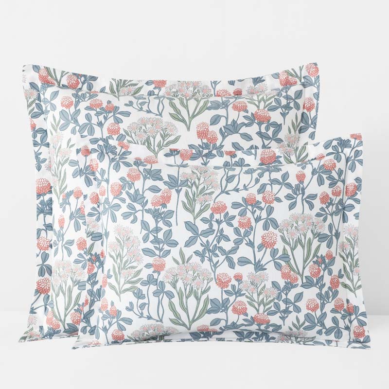 Holiday Print Classic Ultra-Cozy Cotton Velvet Flannel Sham - Botanical Grace, Euro