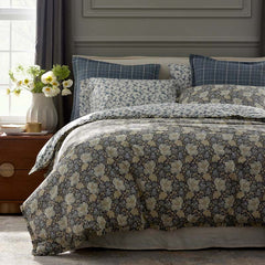 Tapestry Floral Reversible Garment Washed Cotton Percale Comforter Set - Ivory Multi, King/Cal. King