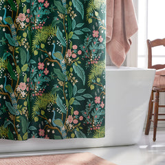 Peacock Classic Smooth Sateen Shower Curtain - Evergreen