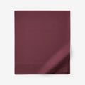 Classic Cool Cotton Percale Deep Pocket Flat Bed Sheet - Plum, Queen